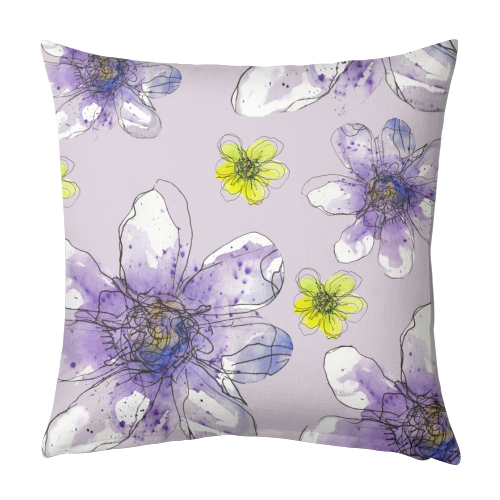 Flowers Bloom - designed cushion by Diana Sahafe