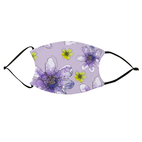 Flowers Bloom - face cover mask by Diana Sahafe