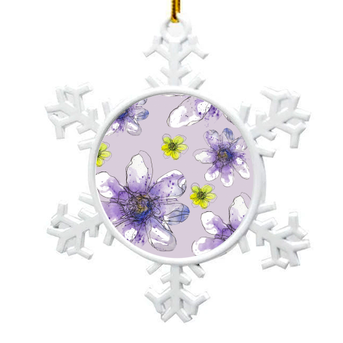 Flowers Bloom - snowflake decoration by Diana Sahafe