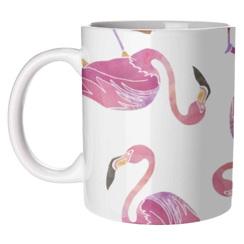 Let\'s Flamingo! - unique mug by Natasha Troy