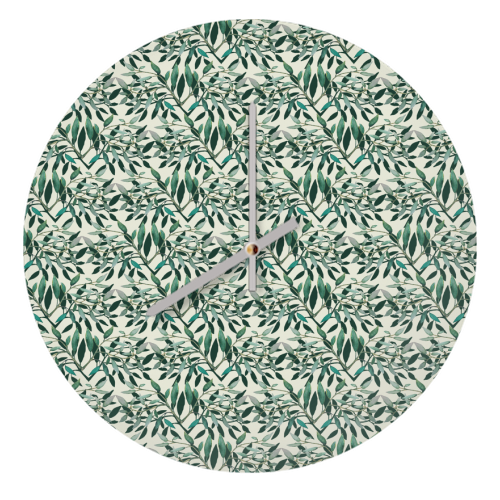 Leafy - quirky wall clock by MartaCernovskaja