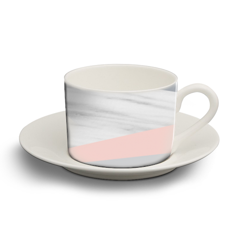 Scandi Collage - personalised cup and saucer by EMANUELA CARRATONI