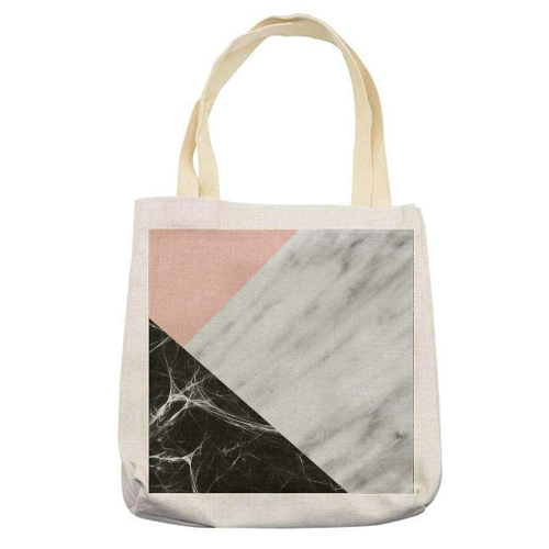 Marble Collage - printed tote bag by EMANUELA CARRATONI
