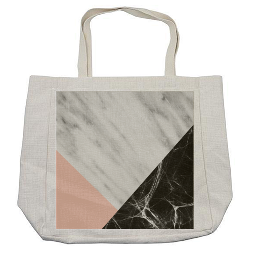 Marble Collage - cool beach bag by EMANUELA CARRATONI