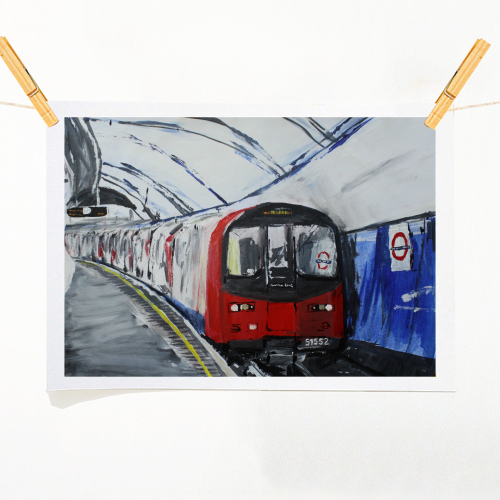 London Underground Mornington Crescent Northern Line - A1 - A4 art print by James Jefferson Peart