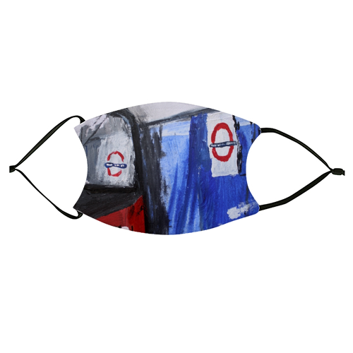 London Underground Mornington Crescent Northern Line - face cover mask by James Jefferson Peart
