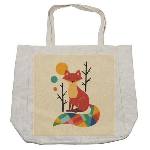 Rainbow Fox - cool beach bag by Andy Westface