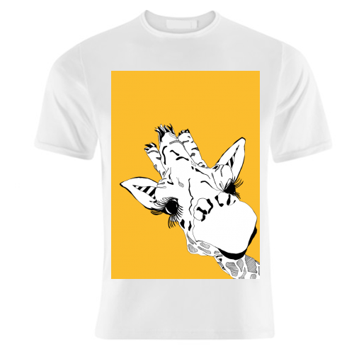 Yellow giraffe - unique t shirt by Casey Rogers