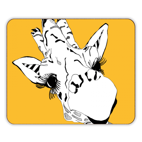 Yellow giraffe - designer placemat by Casey Rogers