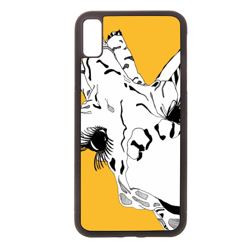 Yellow giraffe - stylish phone case by Casey Rogers