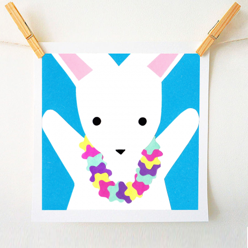 Hawaiian Bunny - A1 - A4 art print by Chantelle Bell