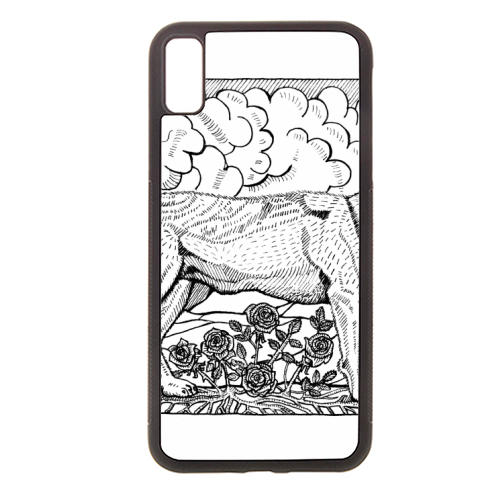 Rose and Wolf - stylish phone case by Rosie Hendry