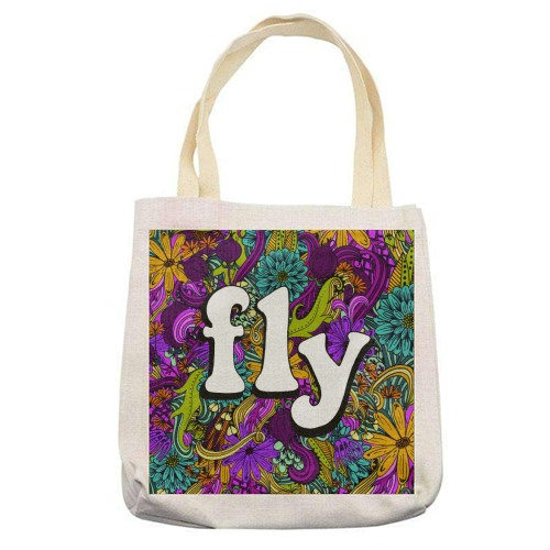 Fly - printed tote bag by Lucy Spence