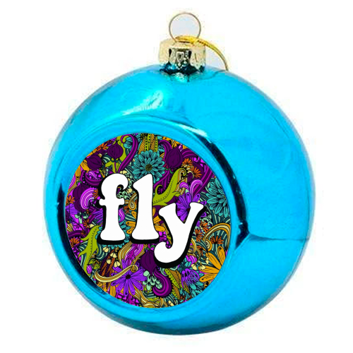 Fly - colourful christmas bauble by Lucy Spence