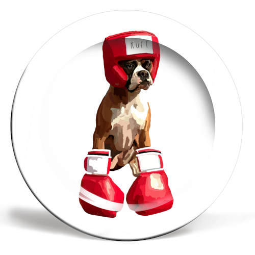 The Boxer - ceramic dinner plate by Hannah Hill