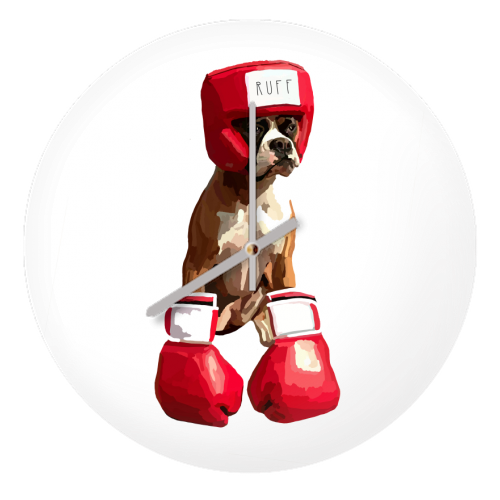 The Boxer - quirky wall clock by Hannah Hill