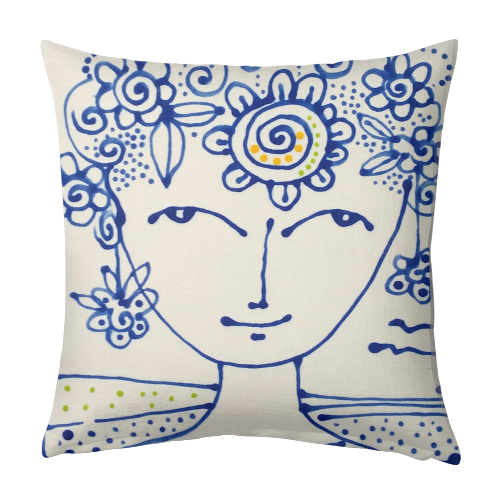 Flower Power - designed cushion by deborah Withey