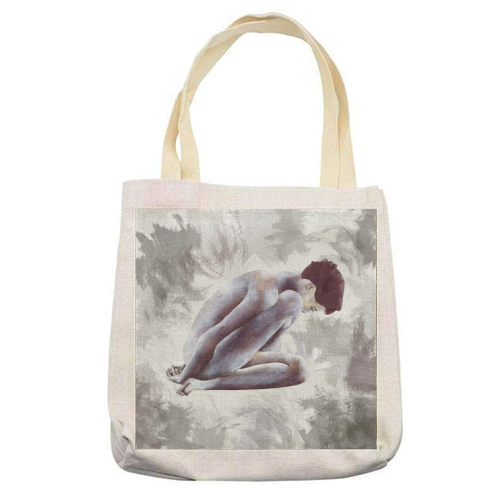 Kneeling Woman - printed tote bag by Gemma & Katie Rowland