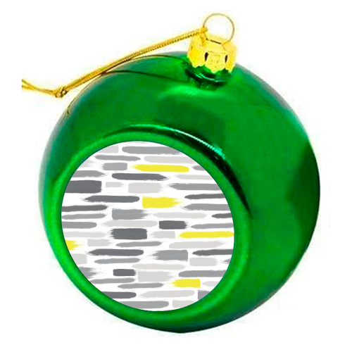 Brushstroke - colourful christmas bauble by Anna Hext