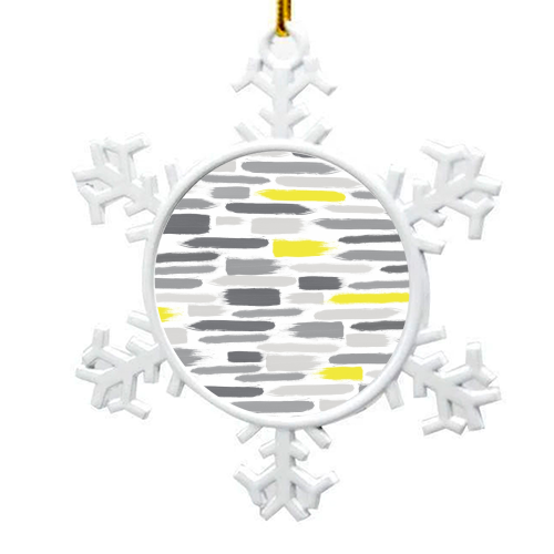 Brushstroke - snowflake decoration by Anna Hext