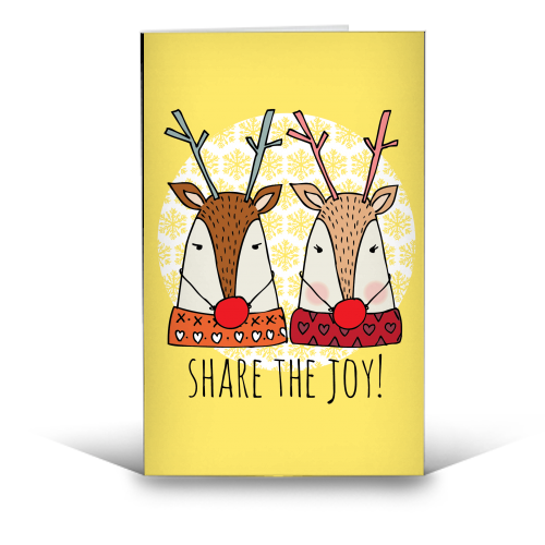 Share The Joy Christmas Card - funny greeting card by Nichola Cowdery