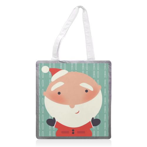 Santa - printed tote bag by Faye Gollaglee