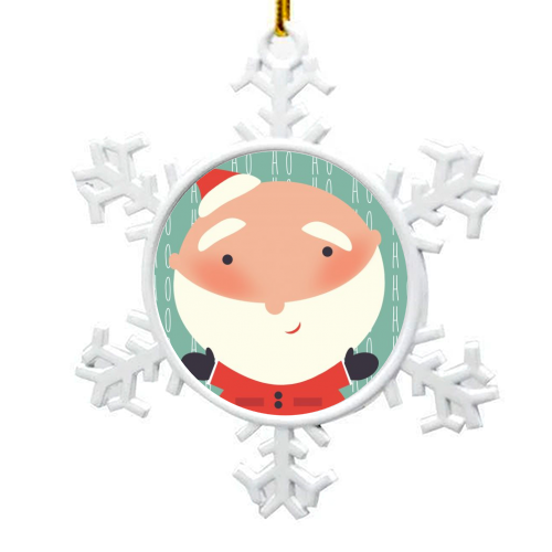 Santa - snowflake decoration by Faye Gollaglee