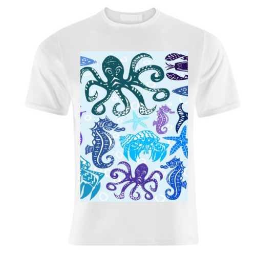 Meximals Under the Sea - unique t shirt by Claire Ferguson