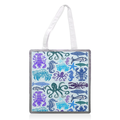 Meximals Under the Sea - printed tote bag by Claire Ferguson