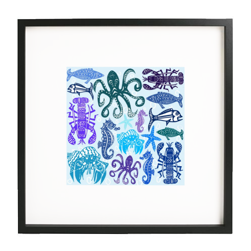 Meximals Under the Sea - framed poster print by Claire Ferguson