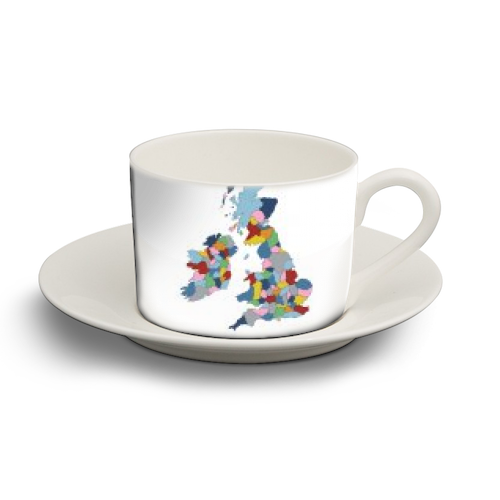 UK - personalised cup and saucer by Emeline Tate