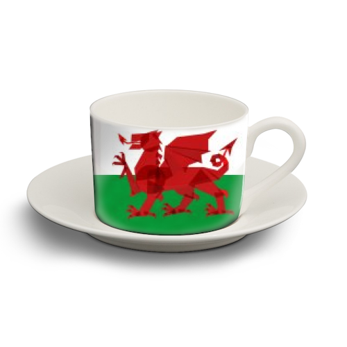 Wales - personalised cup and saucer by Fimbis