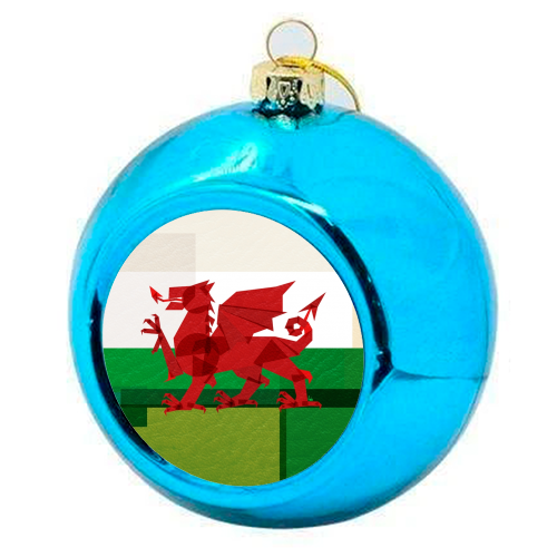 Wales - colourful christmas bauble by Fimbis