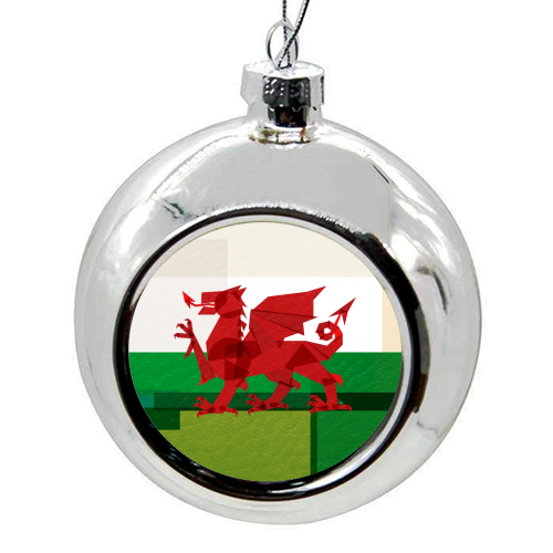Wales - colourful christmas bauble by Fimbis