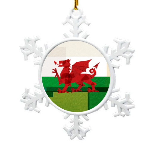 Wales - snowflake decoration by Fimbis