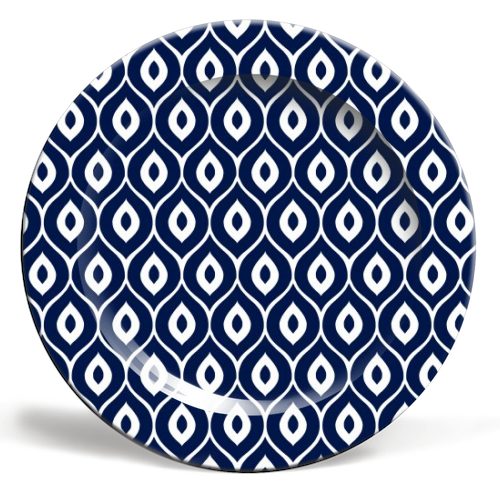 Leela Navy - ceramic dinner plate by Aimee St Hill