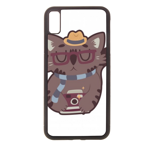 Hipster Cat - stylish phone case by Claire Stamper