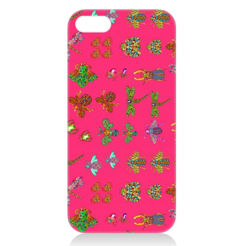 Pink Bugs - unique phone case by Liz Bush