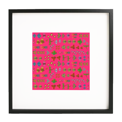 Pink Bugs - framed poster print by Liz Bush