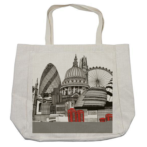 London Skyline - cool beach bag by Katie Clement