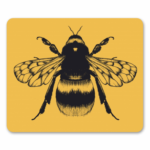 King Bee Spicy Mustard - funny mouse mat by Eleanor Soper