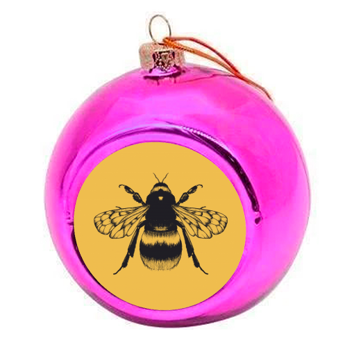 King Bee Spicy Mustard - colourful christmas bauble by Eleanor Soper