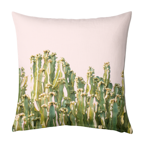 Cactus Blush - designed cushion by Uma Prabhakar Gokhale