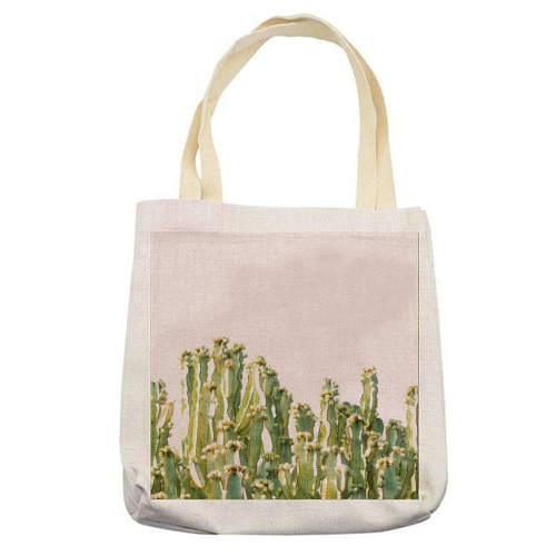 Cactus Blush - printed tote bag by Uma Prabhakar Gokhale
