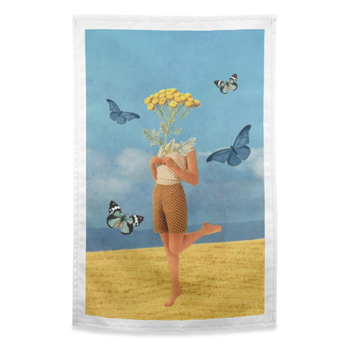 Summer vibes - funny tea towel by Maya Land