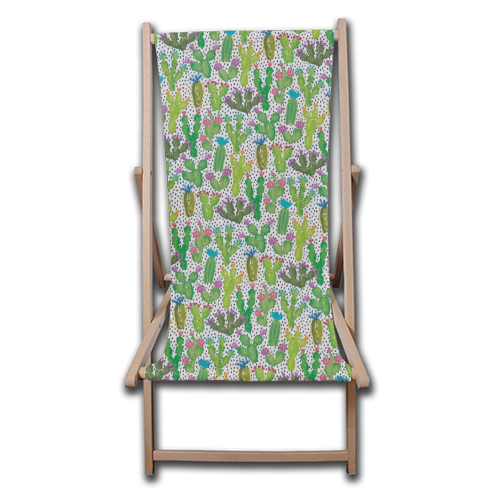 Desert Cactus - canvas deck chair by Colour Pop Prints
