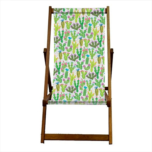 Desert Cactus - canvas deck chair by Chloe Taylor
