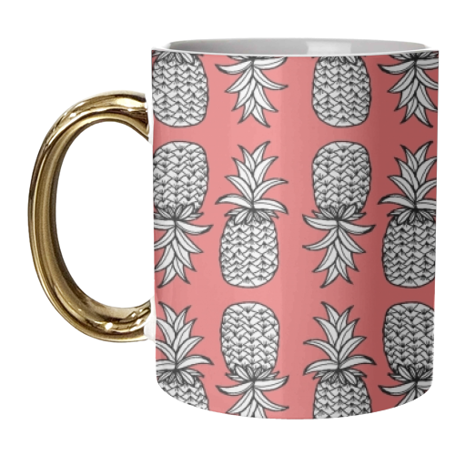 Pineapple - unique mug by Yazmin Brooks