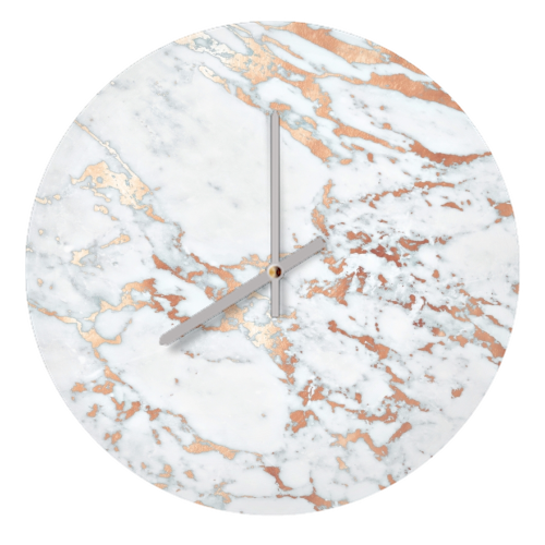 ROSEGOLD MARBLE - quirky wall clock by Monika Strigel