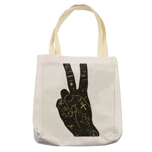 Peace - printed tote bag by Uma Prabhakar Gokhale